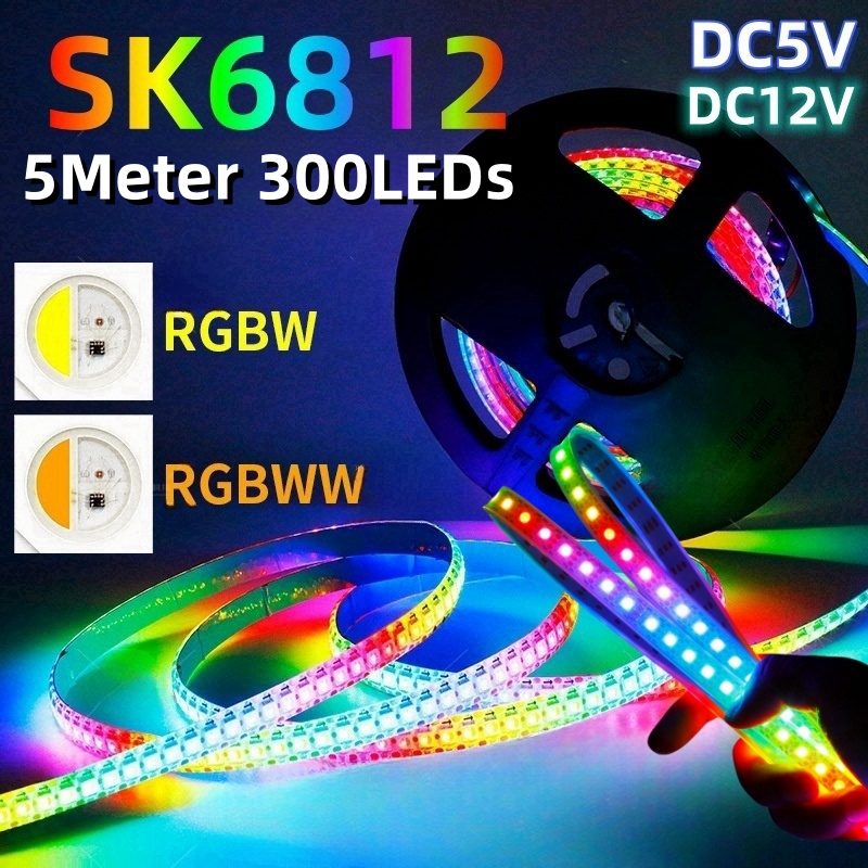 Smart Home Living Room - 5M Smart DC5V/ 12V SK6812 Led
