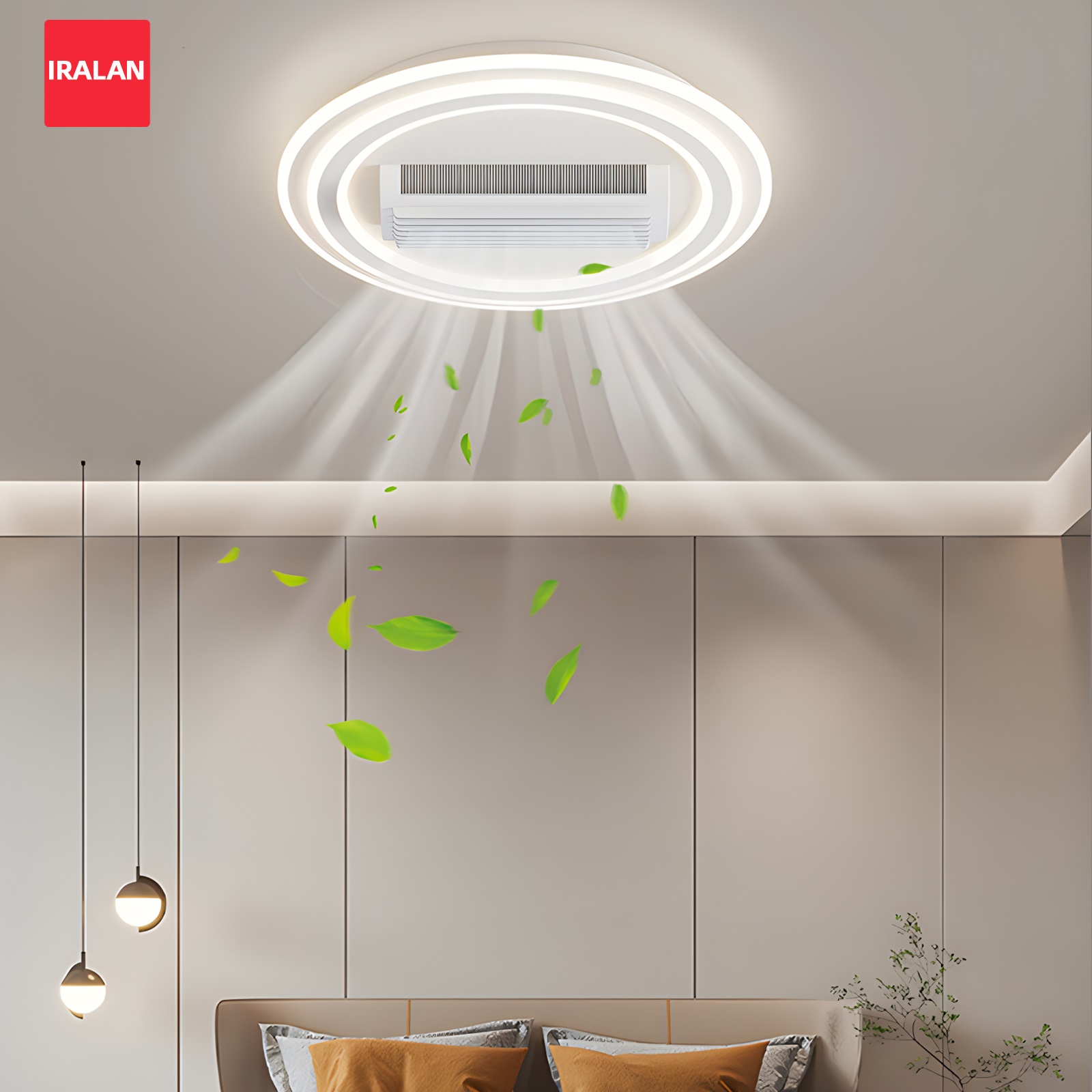 Smart Home Living Room - Modern Ceiling Fan with Light Smart