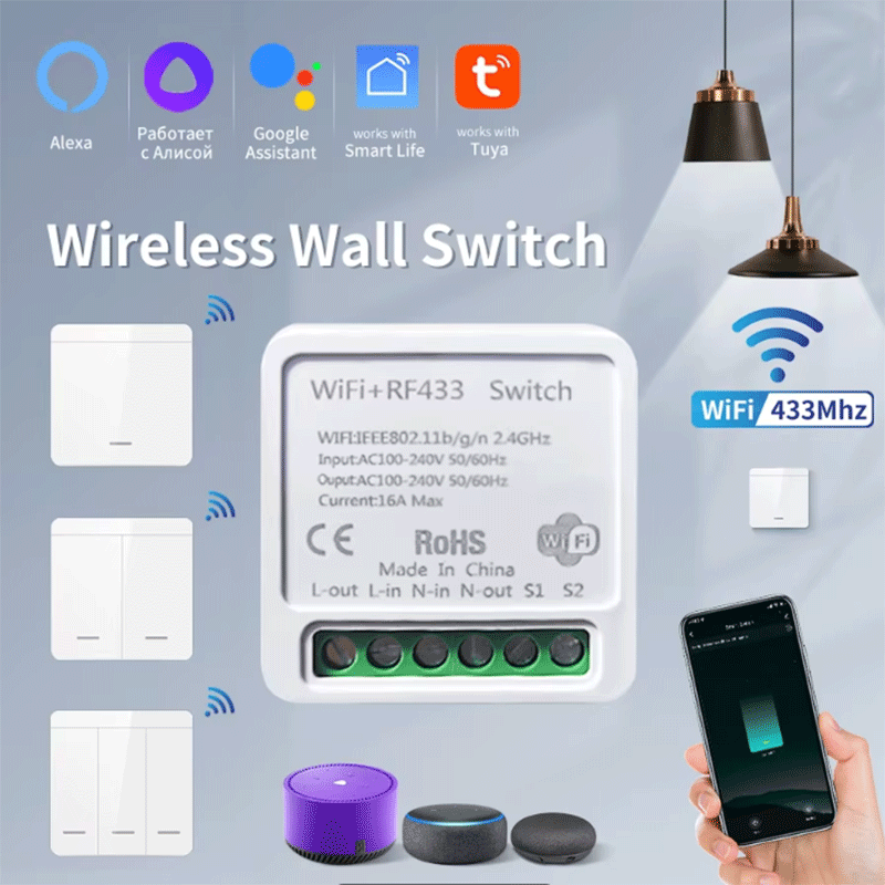 Smart Home Yale - Tuya WiFi Smart Light Switch Smart