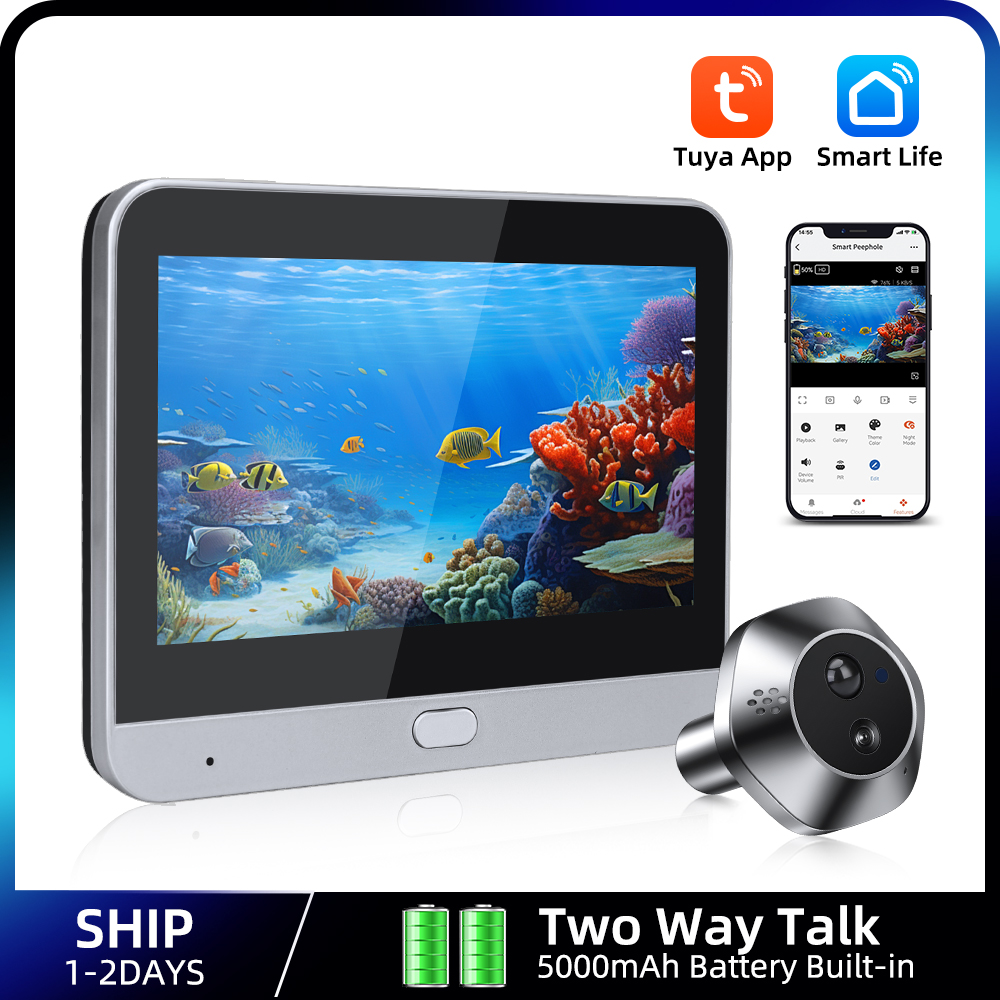 Smart Home Cctv - 1080P WiFi Peephole Tuya Smart Peephole