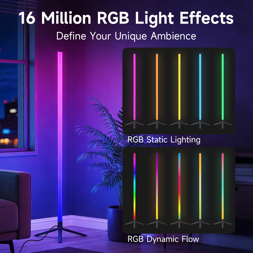 Smart LED Floor Lamp RGB Remot - Smart Home Living Room review and price