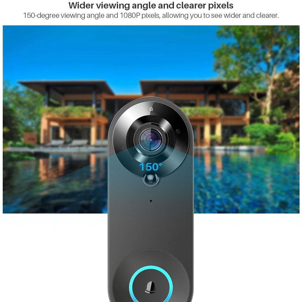 Tuya 1080P Wireless WIFI Doorb - Smart Home Cctv review and price