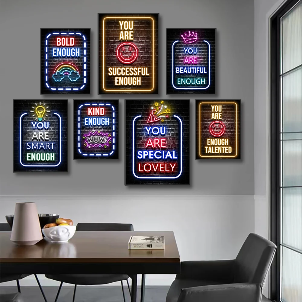 Neon Motivation Quotes Posters - Smart Home Quotes review and price