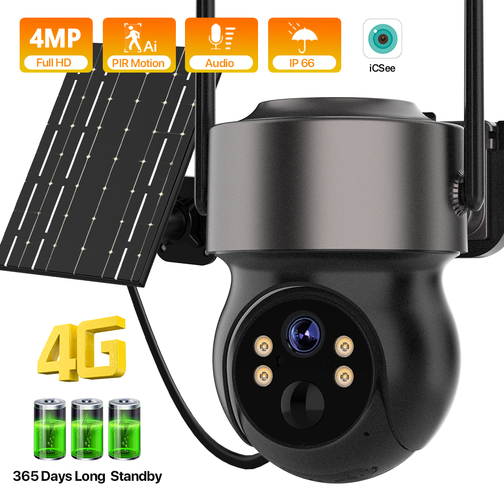 4MP 4G SIM Solar Battery Power - Smart Home Cctv review and price