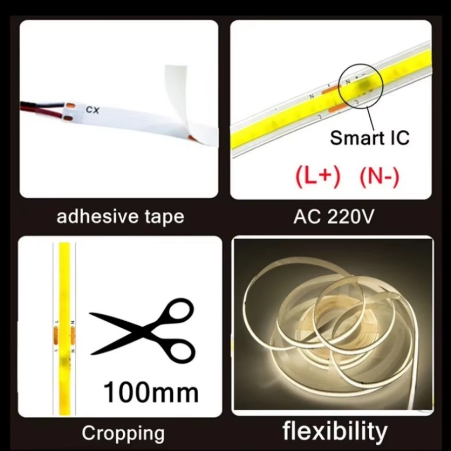 1-5m COB LED Light Strip 220V  - Smart Home Living Room review and price
