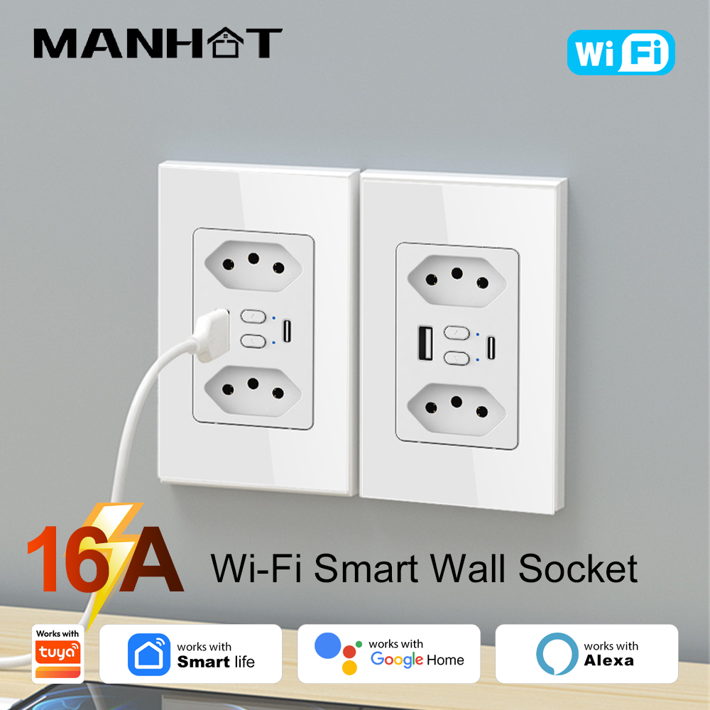 MANHOT Wifi Smart Brazil Socke - Smart Home Yale review and price