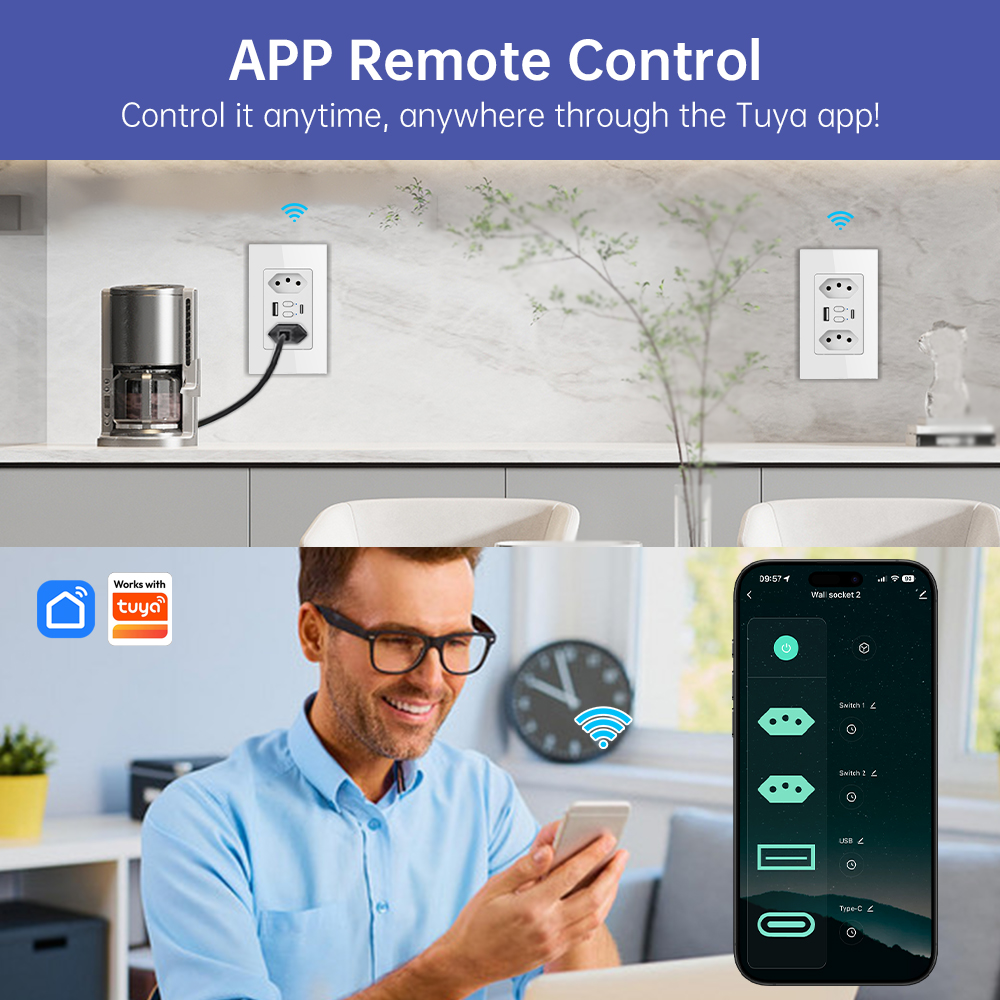 MANHOT Wifi Smart Brazil Socke - Smart Home Yale review and price