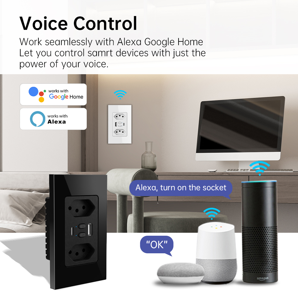 MANHOT Wifi Smart Brazil Socke - Smart Home Yale review and price