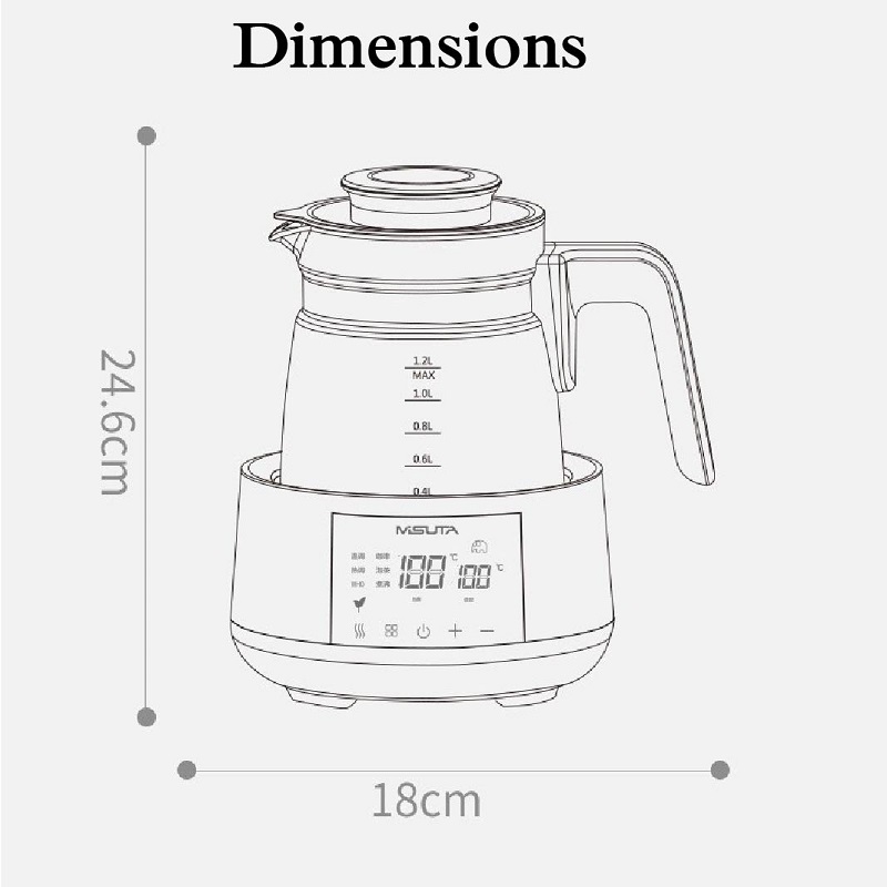 1.2L Electric Kettle Temperatu - Home Smart Kettle review and price