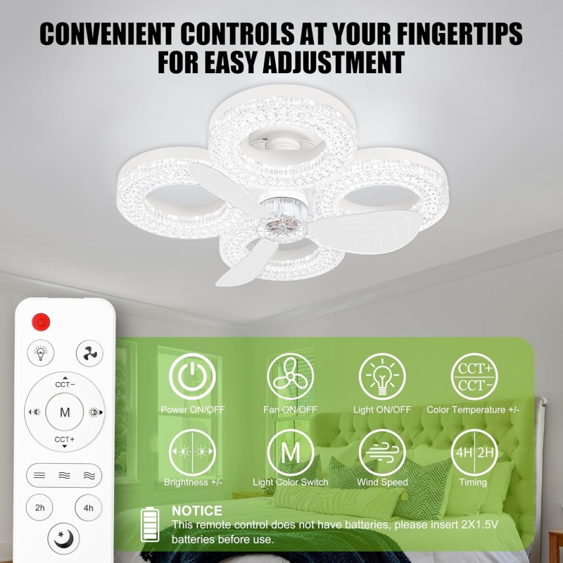 Smart LED Ceiling Fan Light 48 - Smart Home Living Room review and price
